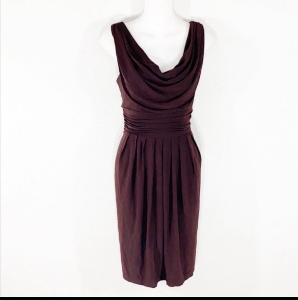NEW JACKIE JON NEWYORK BROWN DRESS SZ 4